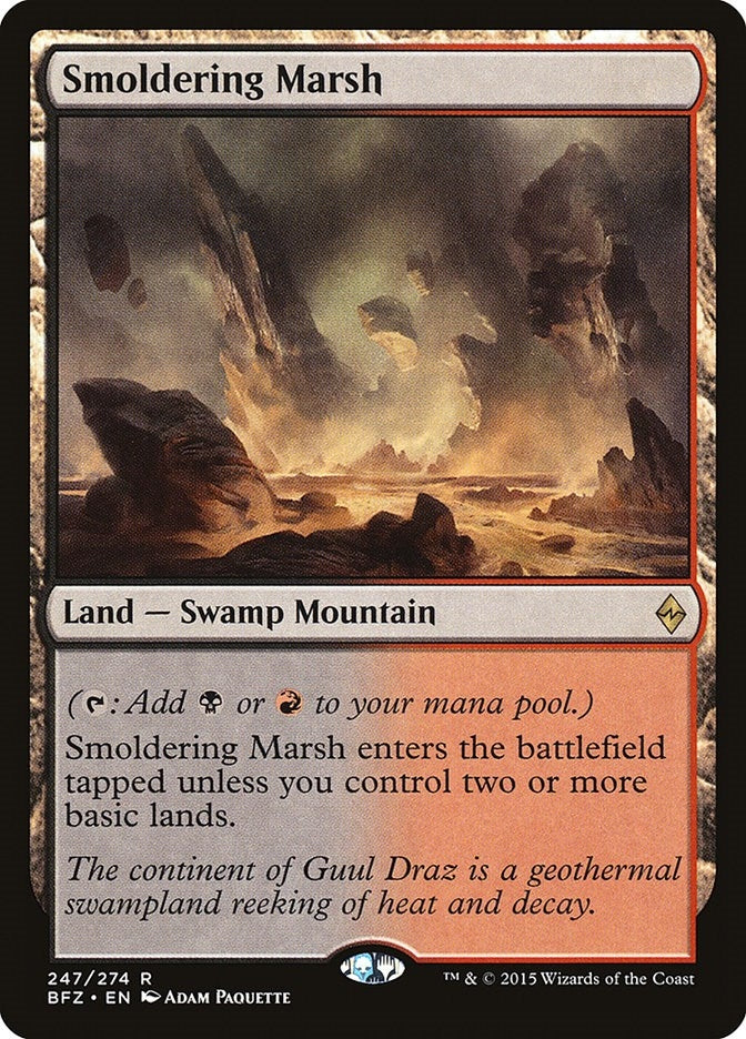 Image for Smoldering Marsh (247) (Battle for Zendikar) - Magic: The Gathering