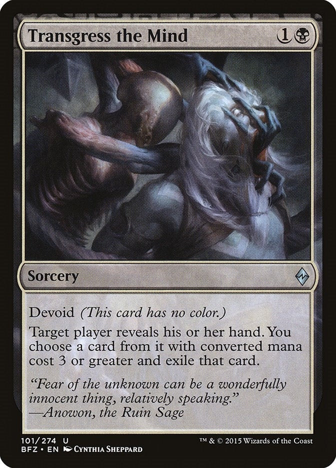 Image for Transgress the Mind (101) (Battle for Zendikar) - Magic: The Gathering