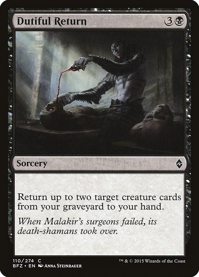 Image for Dutiful Return (110) (Battle for Zendikar) - Magic: The Gathering