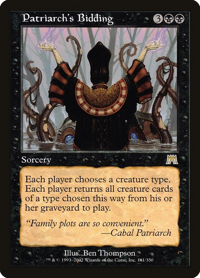 Image for Patriarch's Bidding (161) (Onslaught) (ONS) - Magic: The Gathering