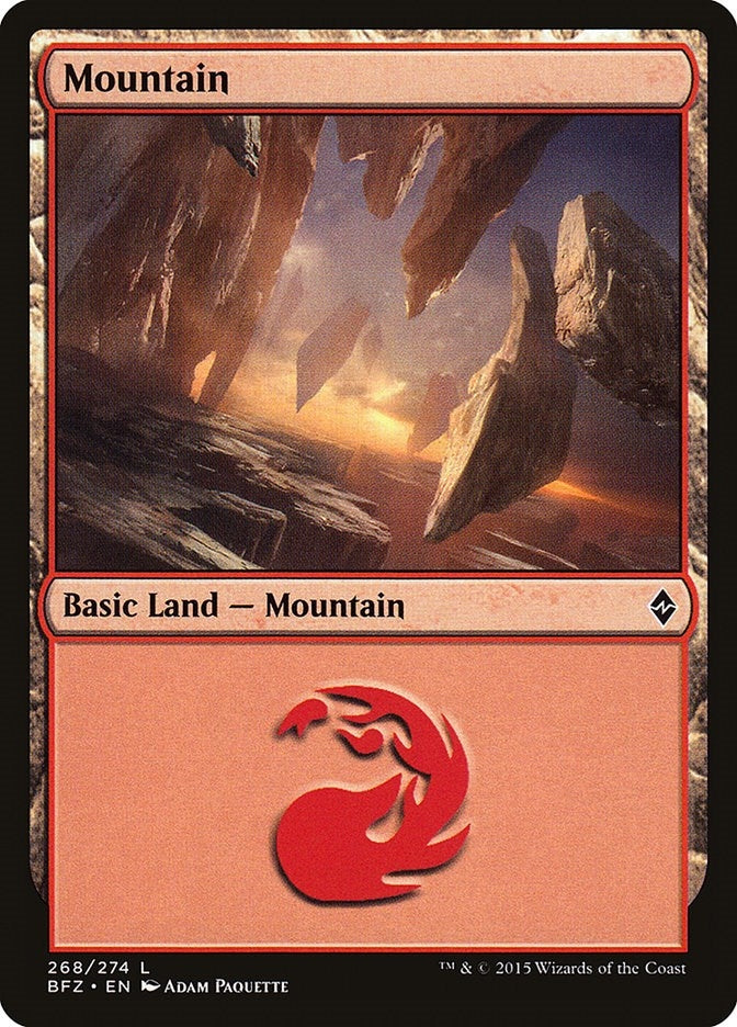 Image for Mountain (268) (268) (Battle for Zendikar) - Magic: The Gathering