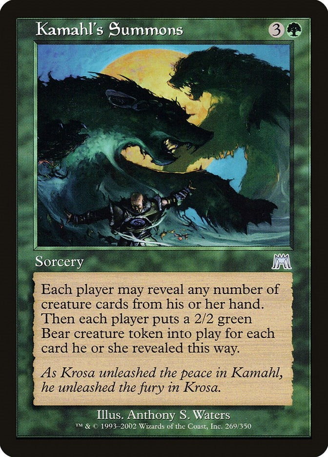 Image for Kamahl's Summons (269) (Onslaught) (ONS) - Magic: The Gathering