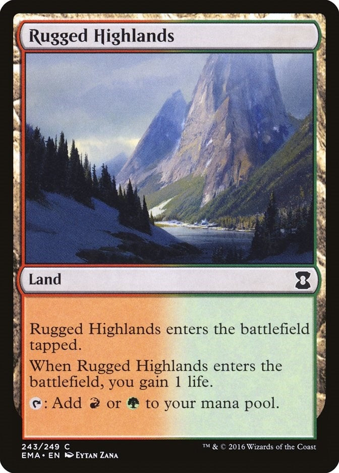 Image for Rugged Highlands (243) (Eternal Masters) (EMA) - Magic: The Gathering