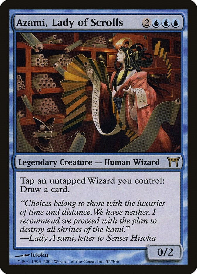 Image for Azami, Lady of Scrolls (52) (Champions of Kamigawa) (CHK) - Magic: The Gathering