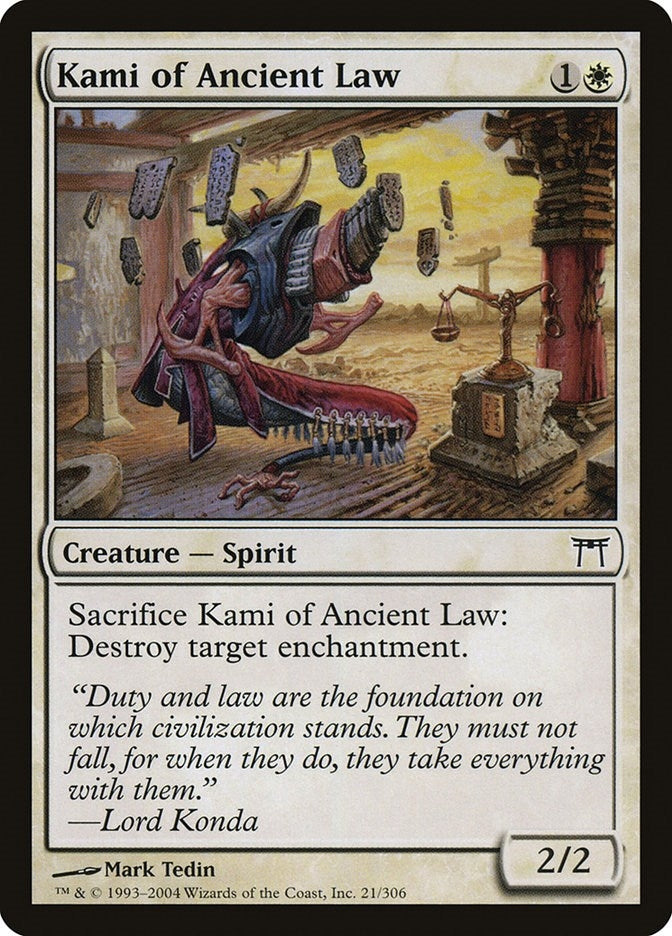 Image for Kami of Ancient Law (21) (Champions of Kamigawa) (CHK) - Magic: The Gathering