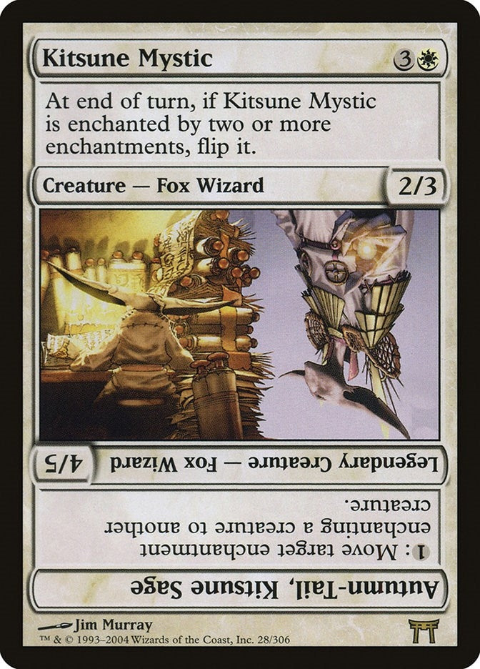 Image for Kitsune Mystic // Autumn-Tail, Kitsune Sage (28) (Champions of Kamigawa) (CHK) - Magic: The Gathering
