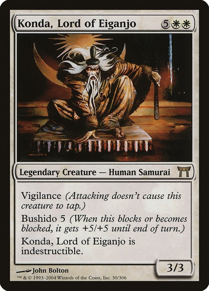 Image for Konda, Lord of Eiganjo (30) (Champions of Kamigawa) (CHK) - Magic: The Gathering