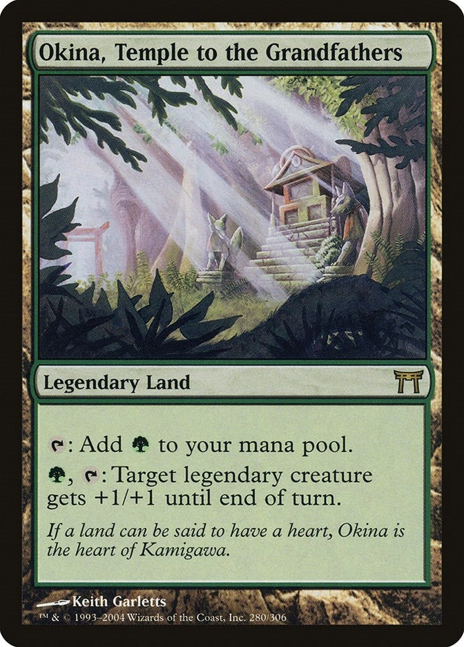 Image for Okina, Temple to the Grandfathers (280) (Champions of Kamigawa) (CHK) - Magic: The Gathering