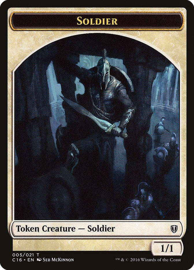 Soldier // Squid Double-Sided Token (5 // 8) (Commander 2016)