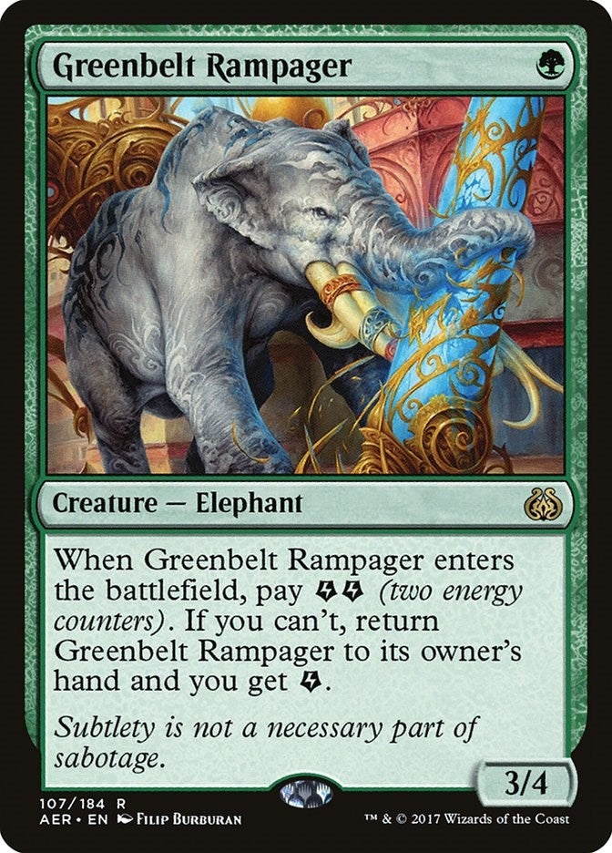 Image for Greenbelt Rampager (107) (Aether Revolt) - Magic: The Gathering