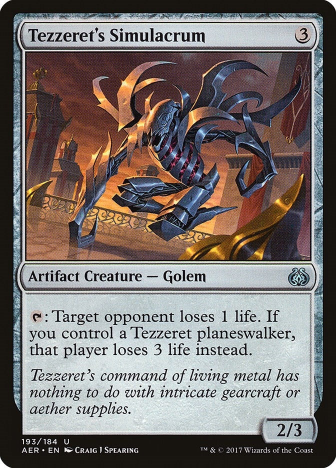 Image for Tezzeret's Simulacrum (193) (Aether Revolt) - Magic: The Gathering