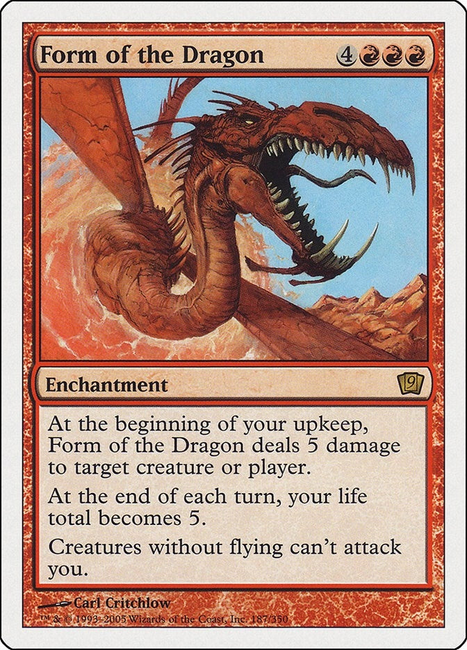 Image for Form of the Dragon (187) (9th Edition) - Magic: The Gathering