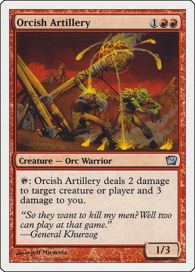 Image for Orcish Artillery (206) (9th Edition) - Magic: The Gathering