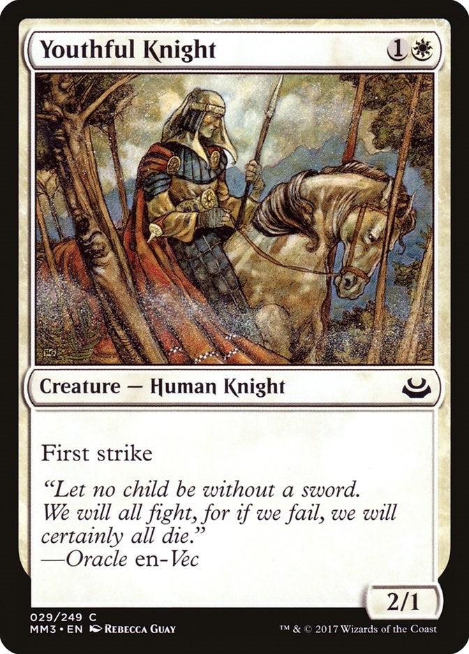Image for Youthful Knight (29) (Modern Masters 2017) - Magic: The Gathering