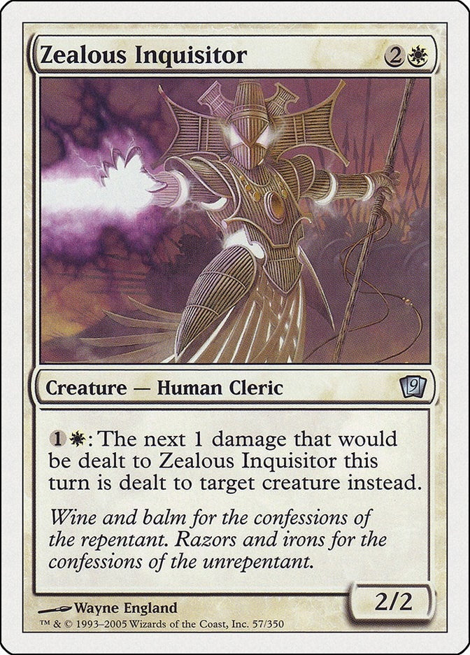 Image for Zealous Inquisitor (57) (9th Edition) - Magic: The Gathering
