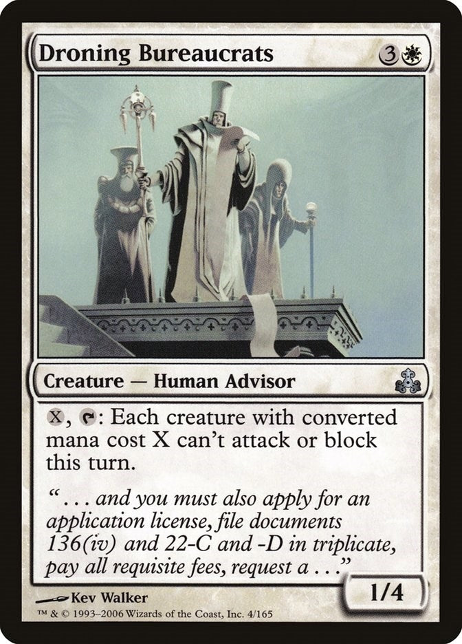Image for Droning Bureaucrats (4) (Guildpact) (GPT) - Magic: The Gathering