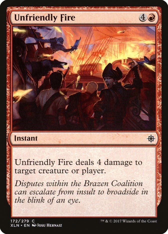 Image for Unfriendly Fire (172) (Ixalan) - Magic: The Gathering