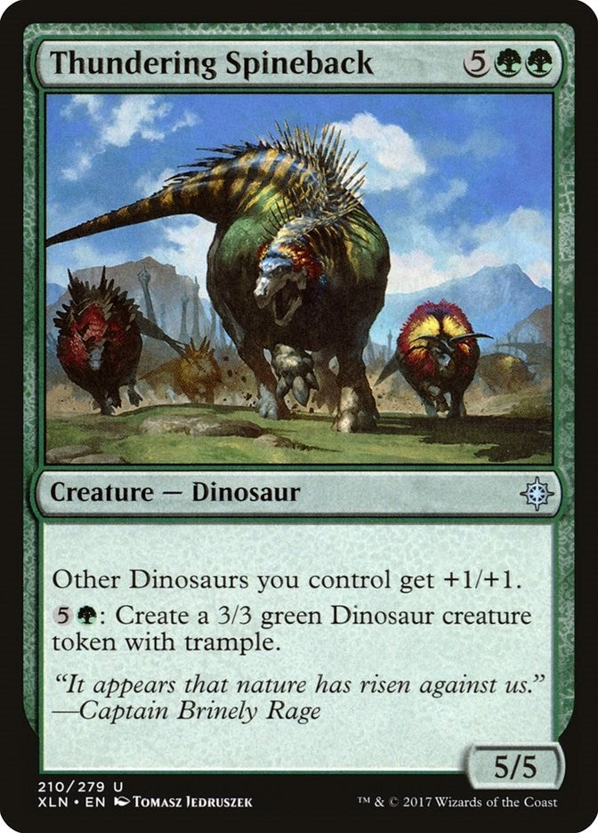 Image for Thundering Spineback (210) (Ixalan) - Magic: The Gathering