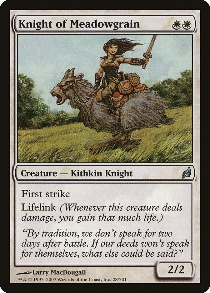 Image for Knight of Meadowgrain (28) (Lorwyn) - Magic: The Gathering