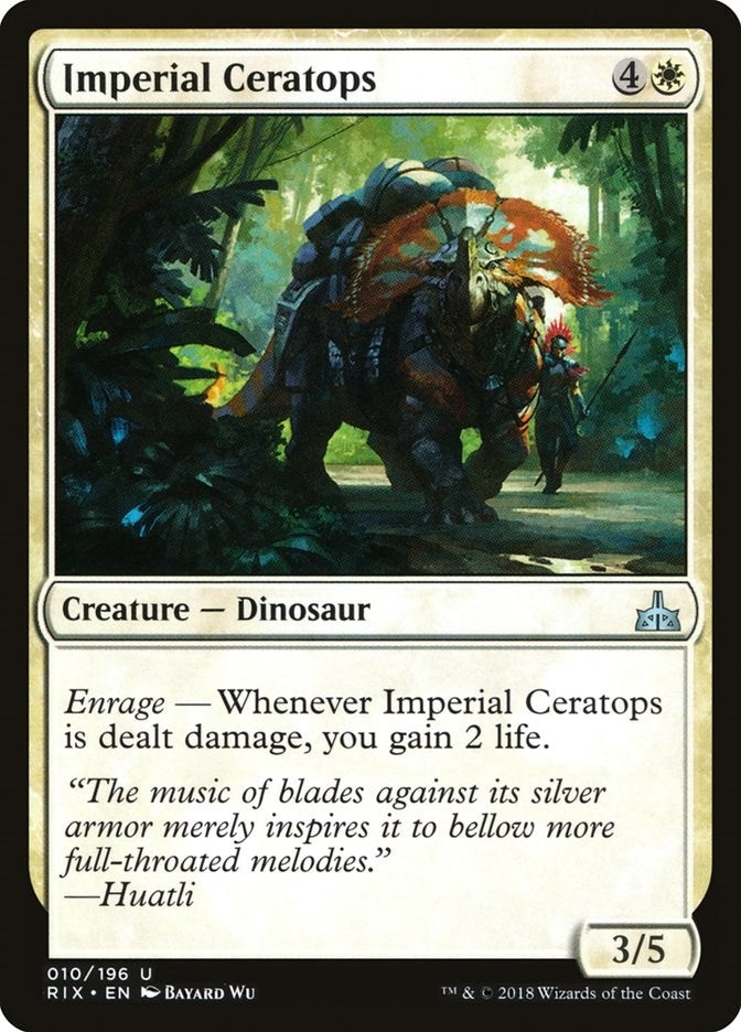 Image for Imperial Ceratops (10) (Rivals of Ixalan) - Magic: The Gathering