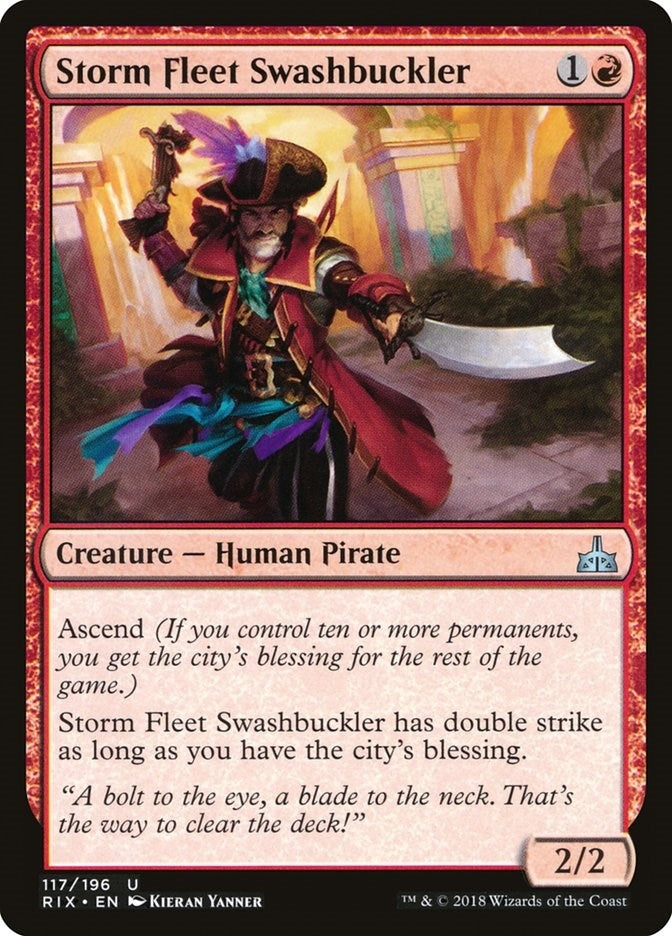 Image for Storm Fleet Swashbuckler (117) (Rivals of Ixalan) - Magic: The Gathering