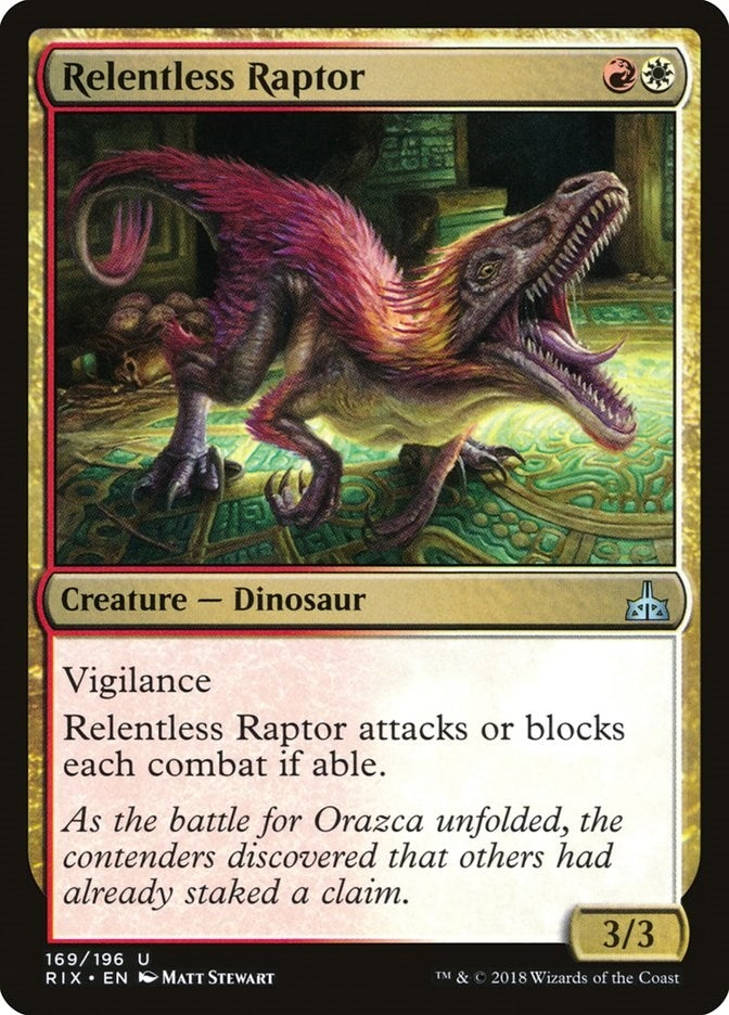 Image for Relentless Raptor (169) (Rivals of Ixalan) - Magic: The Gathering