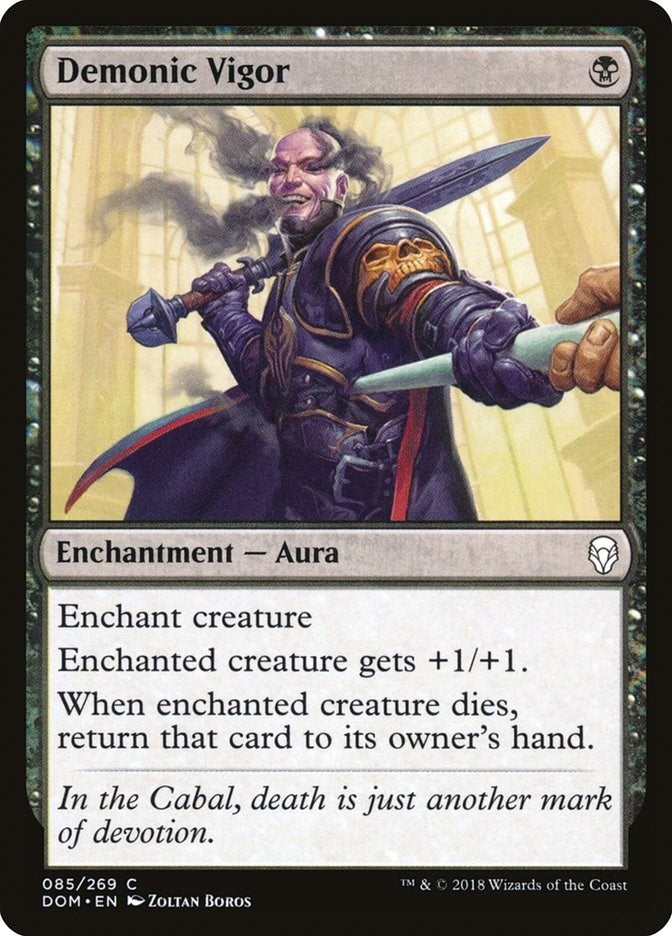 Image for Demonic Vigor (85) (Dominaria) - Magic: The Gathering
