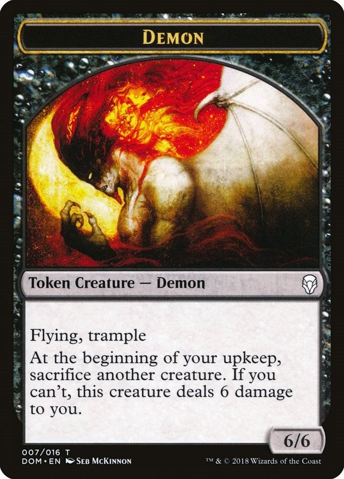 Image for Demon Token (7) (Dominaria) - Magic: The Gathering