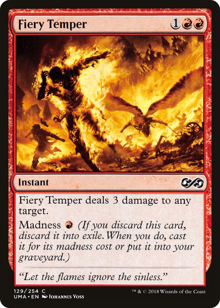 Image for Fiery Temper (129) (Ultimate Masters) (UMA) - Magic: The Gathering