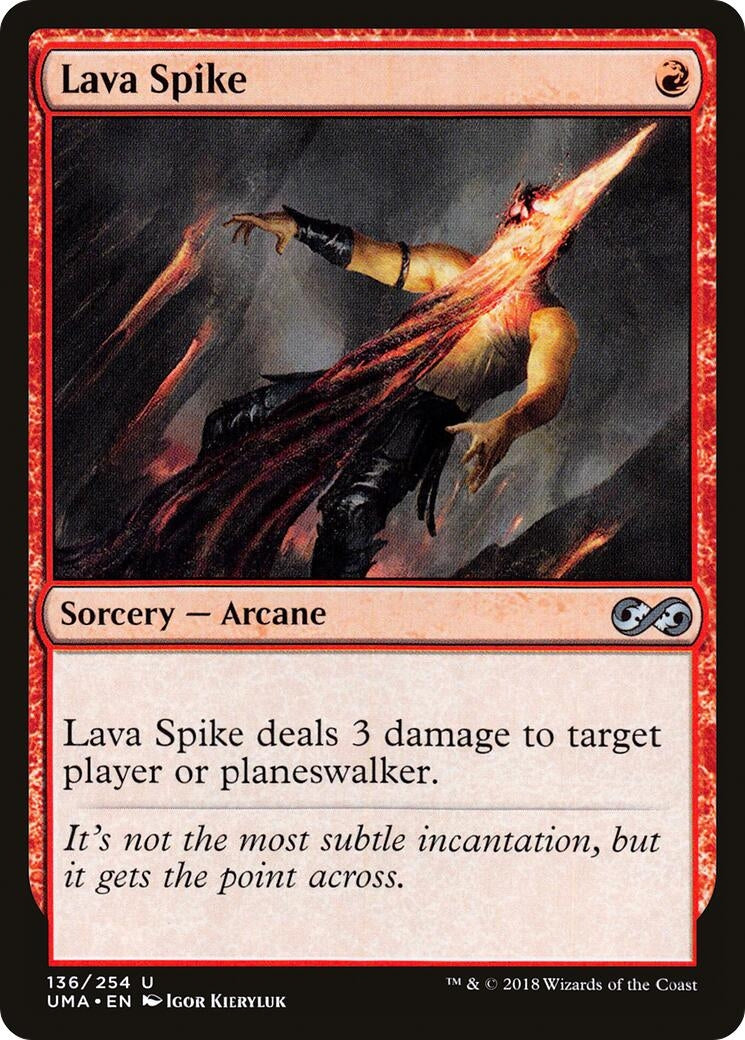 Image for Lava Spike (136) (Ultimate Masters) (UMA) - Magic: The Gathering