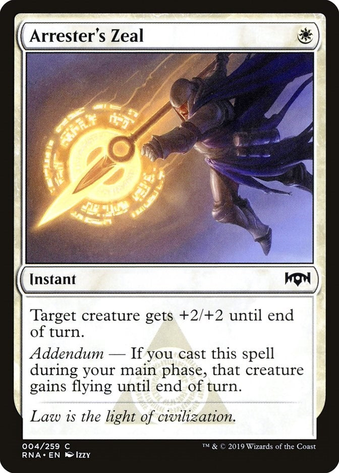 Image for Arrester's Zeal (4) (Ravnica Allegiance) - Magic: The Gathering
