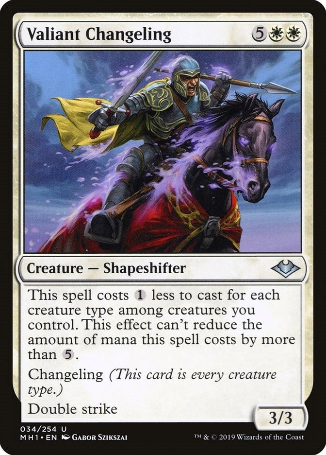 Image for Valiant Changeling (34) (Modern Horizons) - Magic: The Gathering