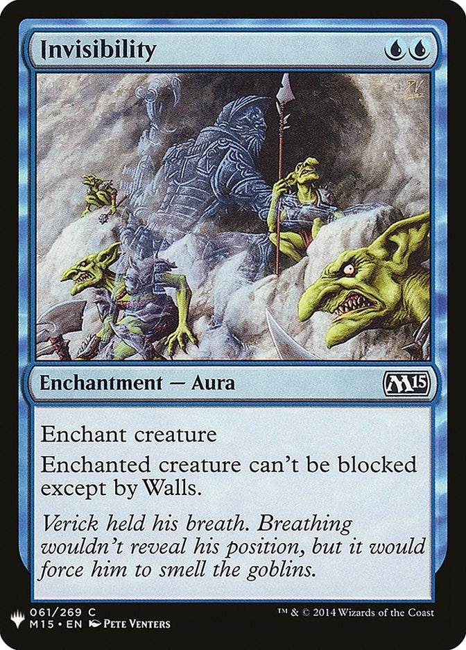 Image for Invisibility (61) (The List Reprints) - Magic: The Gathering