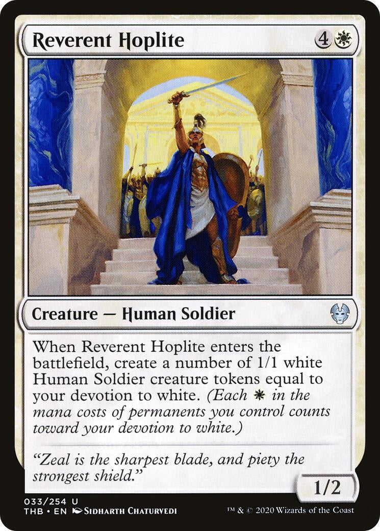 Image for Reverent Hoplite (33) (Theros Beyond Death) - Magic: The Gathering