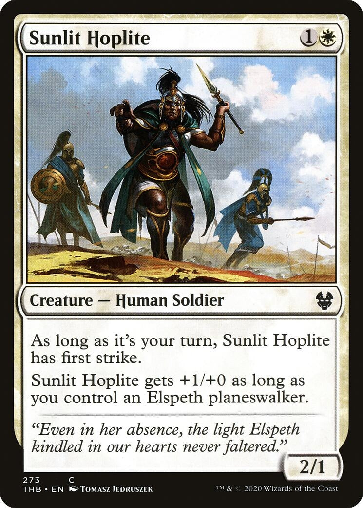 Image for Sunlit Hoplite (273) (Theros Beyond Death) - Magic: The Gathering