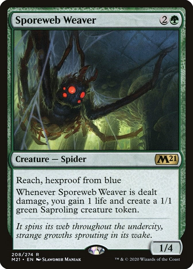 Image for Sporeweb Weaver (208) (Core Set 2021) - Magic: The Gathering
