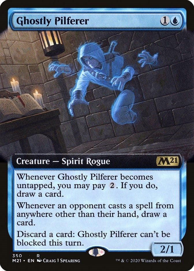Image for Ghostly Pilferer (Extended Art) (350) (Core Set 2021) - Magic: The Gathering
