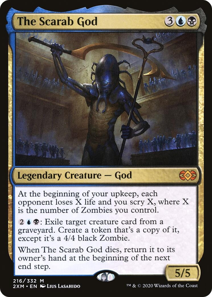 Image for The Scarab God (216) (Double Masters) - Magic: The Gathering