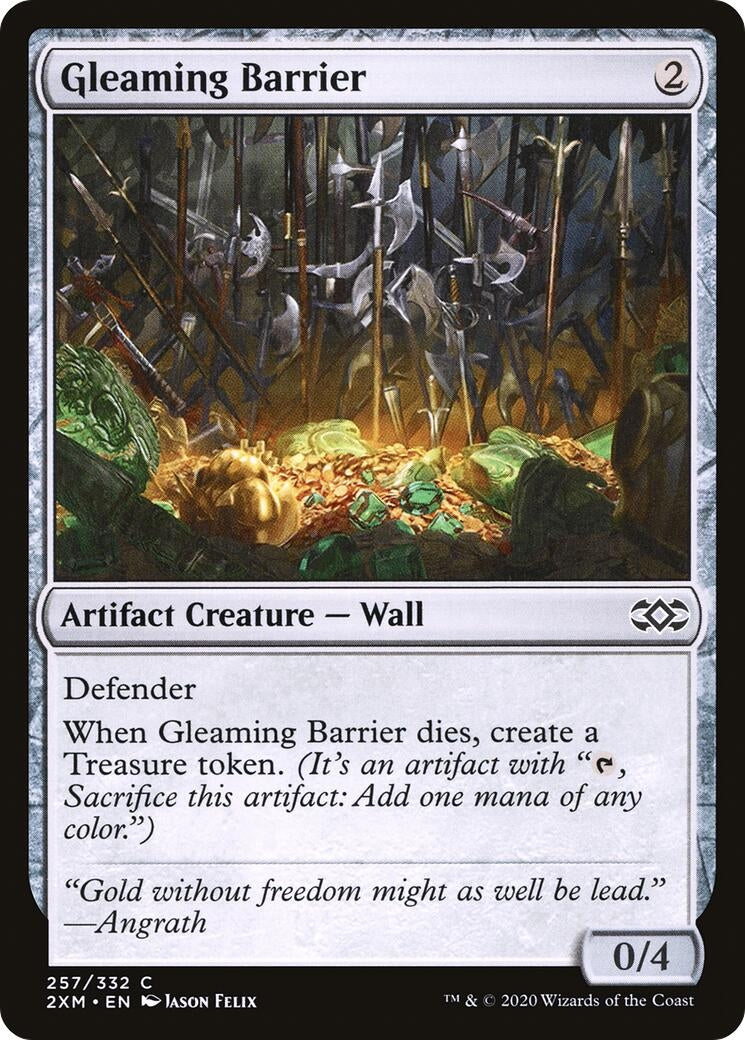 Image for Gleaming Barrier (257) (Double Masters) - Magic: The Gathering