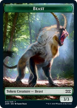 Image for Beast // Treasure Double-Sided Token (13 // 27) (Double Masters) - Magic: The Gathering