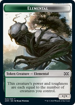 Image for Elemental // Treasure Double-Sided Token (20 // 27) (Double Masters) - Magic: The Gathering