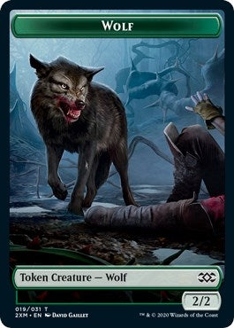 Image for Wolf // Golem Double-Sided Token (19 // 23) (Double Masters) - Magic: The Gathering