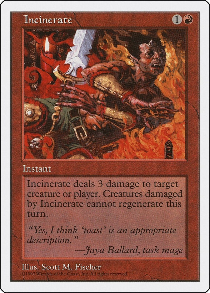 Incinerate (Fifth Edition)