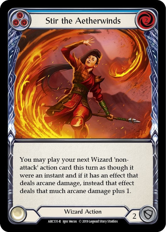 Image for Stir the Aetherwinds (Blue) (ARC131) (Arcane Rising) - Flesh and Blood TCG