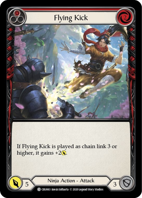 Image for Flying Kick (Red) (CRU063) (Crucible of War) - Flesh and Blood TCG