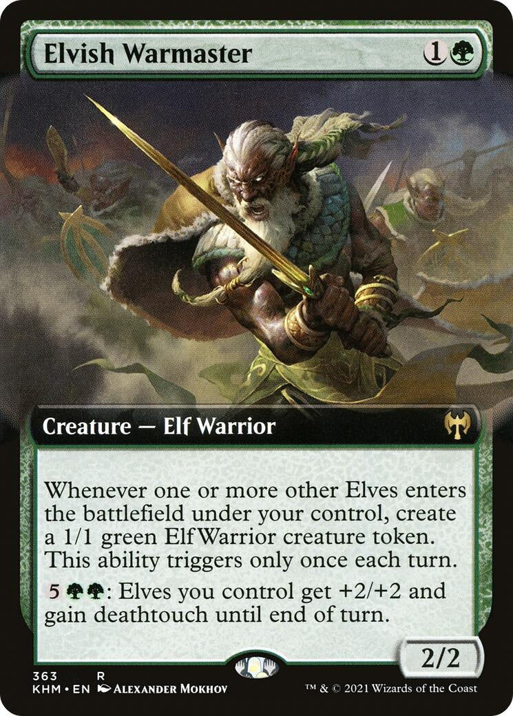 Elvish Warmaster (Extended Art) (363) (Kaldheim)