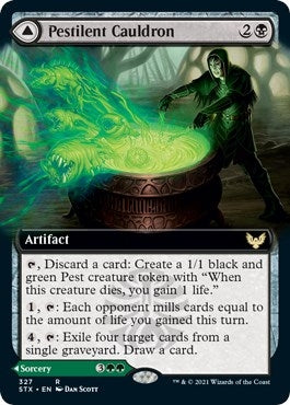 Image for Pestilent Cauldron (Extended Art) (327) (Strixhaven: School of Mages) - Magic: The Gathering