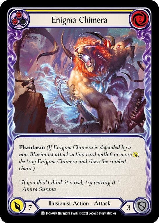 Image for Enigma Chimera (Yellow) (MON099) (Monarch) - Flesh and Blood TCG