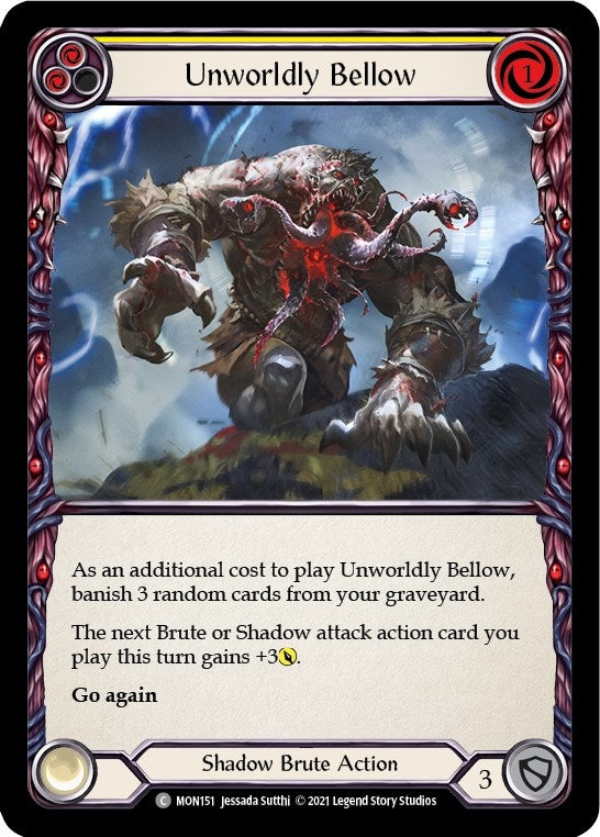 Image for Unworldly Bellow (Yellow) (MON151) (Monarch) - Flesh and Blood TCG