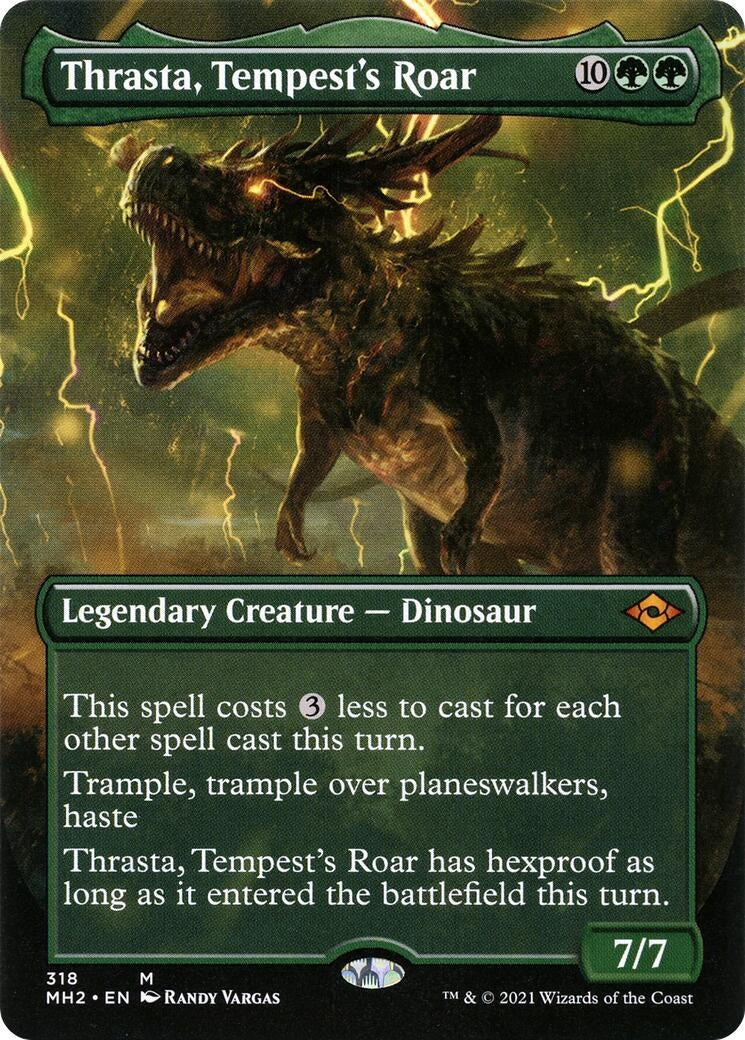 Image for Thrasta, Tempest's Roar (Borderless) (318) (Modern Horizons 2) - Magic: The Gathering